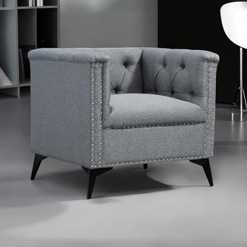 PineCrafts Compact Living Room Chair | Space-Saving Single Seater Armchair for Modern Homes (Green)